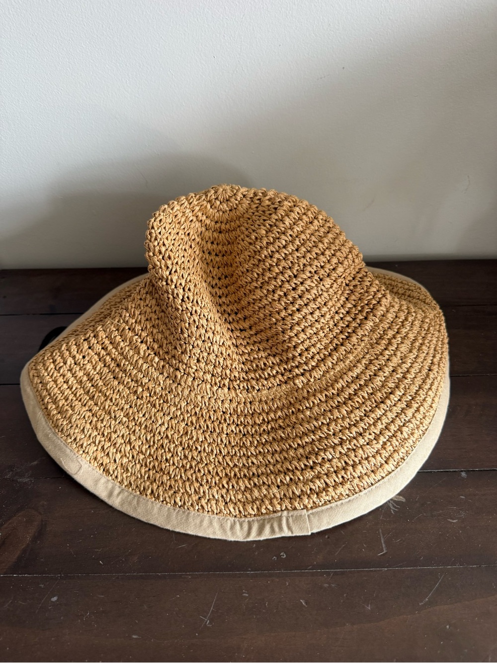 Furtalk Wide Brim Woven Paper Sun Hat With Linen Lining